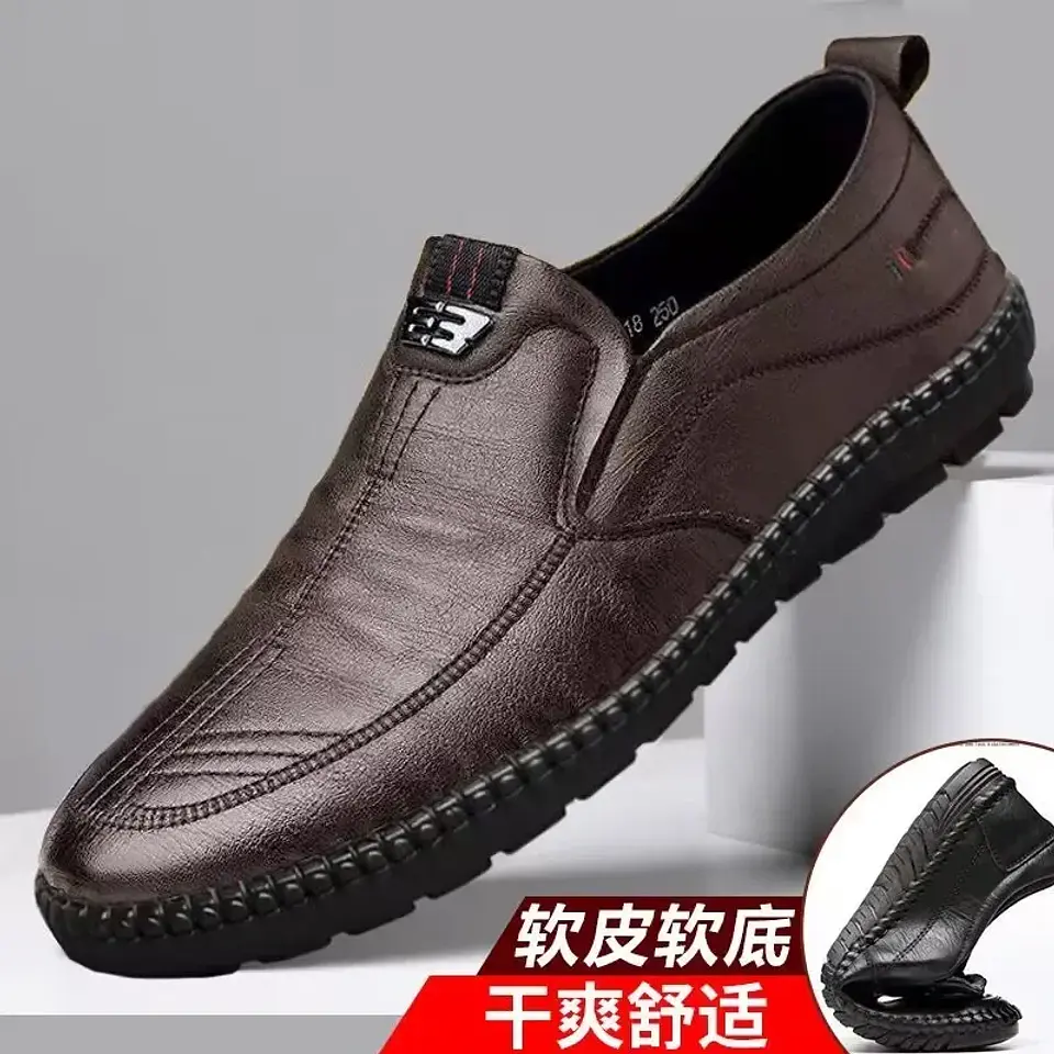 Fashion Men Business Shoes Mens Leather Loafers Luxury Brand Breathable Men Casual Shoes Slip on Male Boat Shoes Moccasins 6