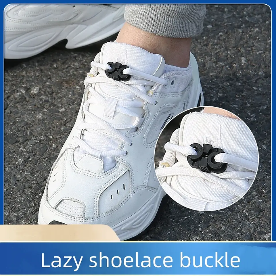 Press Lock Shoelaces Without Ties Elastic Spring Clips Laces Sneaker 6MM Widened Flat No Tie Shoe Laces Kids Adult Shoelace Shoe 1