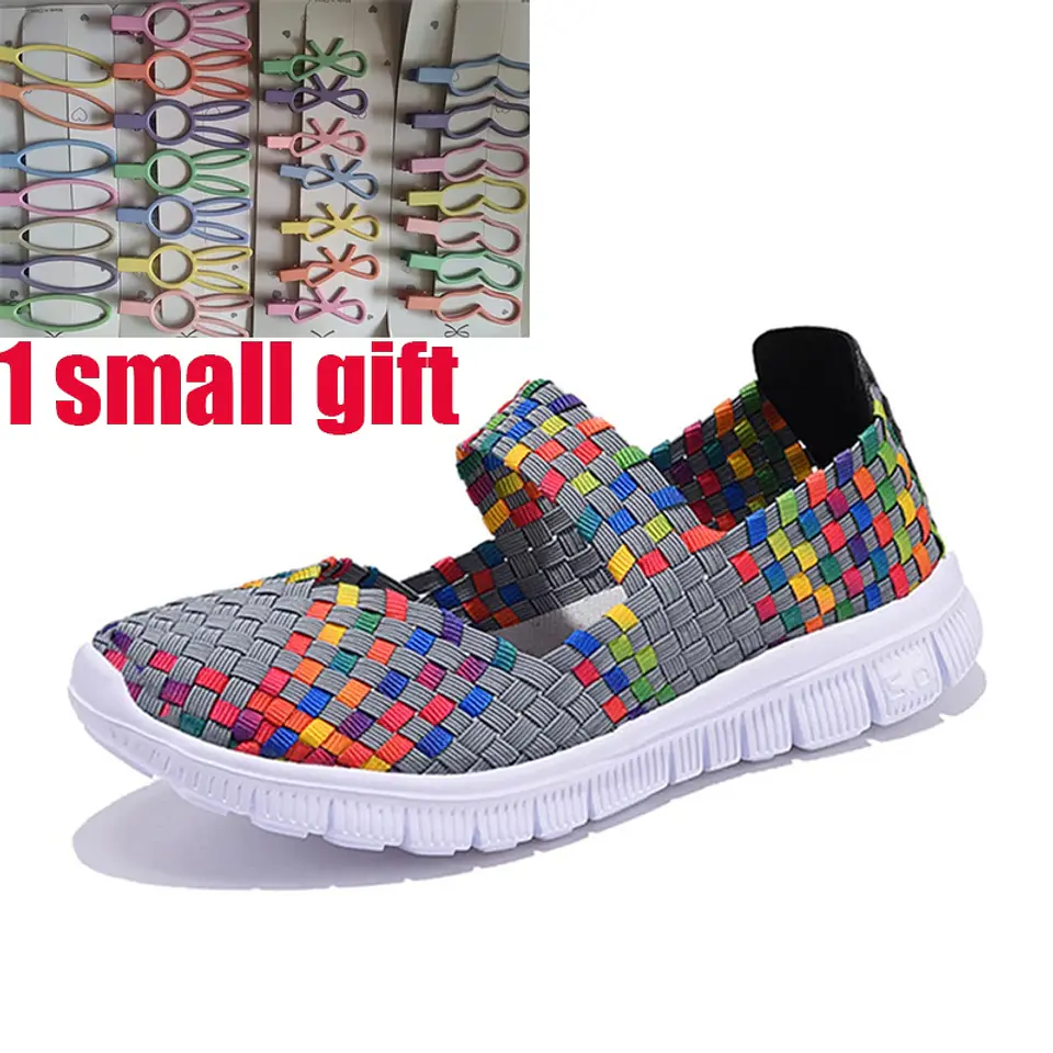 Women Casual Shoes Summer Breathable Handmade Women Woven Shoes Fashion Comfortable LightWeight Wovening Women Shoes 1