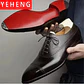 Men's Formal  Shoes Red Sole Fashion Business Casual Party Banquet Daily Retro Carved Lace-up Brogue Dress Wedding Shoes Size 48 - Miniatura 1