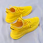 2026 Fashion Spring Female Sneakers Women Shoes Korean Mesh Yellow Ladies Shoes Woman Lace Up Red Black Casual Shoes Breathable - Miniatura 2