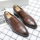 Men's Formal  Shoes Red Sole Fashion Business Casual Party Banquet Daily Retro Carved Lace-up Brogue Dress Wedding Shoes Size 48 - Miniatura 2