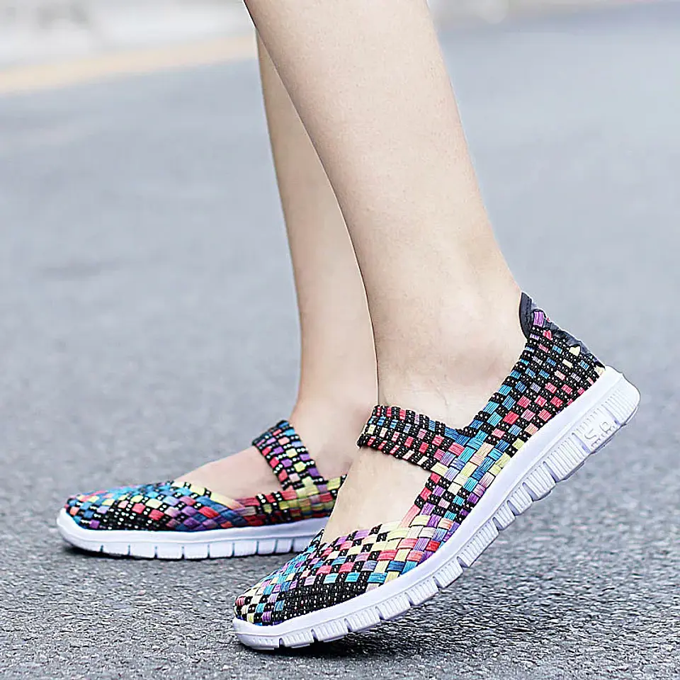 Women Casual Shoes Summer Breathable Handmade Women Woven Shoes Fashion Comfortable LightWeight Wovening Women Shoes 7