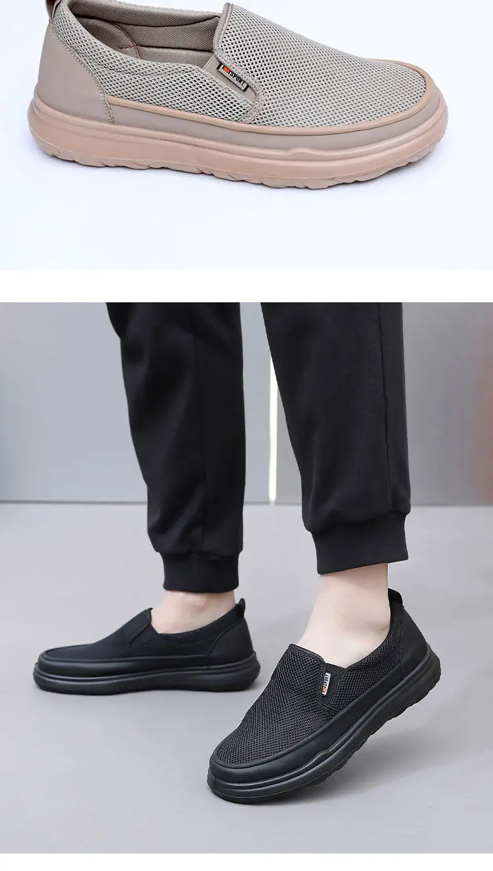 2025 new hot-selling men's casual shoes lightweight comfortable thick-soled anti-slip slip-on casual shoes free shipping 10