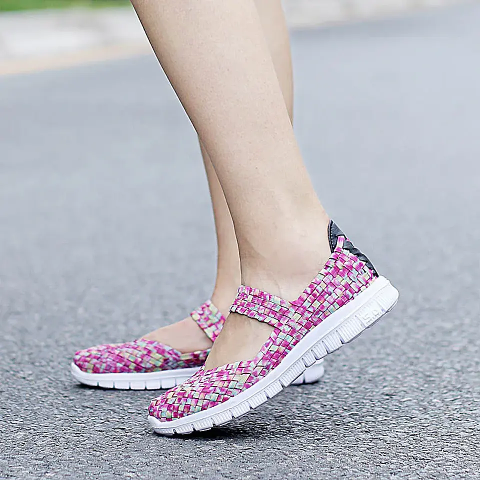Women Casual Shoes Summer Breathable Handmade Women Woven Shoes Fashion Comfortable LightWeight Wovening Women Shoes 9
