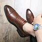 Men's Formal  Shoes Red Sole Fashion Business Casual Party Banquet Daily Retro Carved Lace-up Brogue Dress Wedding Shoes Size 48 - Miniatura 4