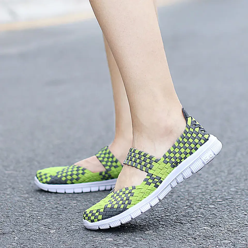 Women Casual Shoes Summer Breathable Handmade Women Woven Shoes Fashion Comfortable LightWeight Wovening Women Shoes 10