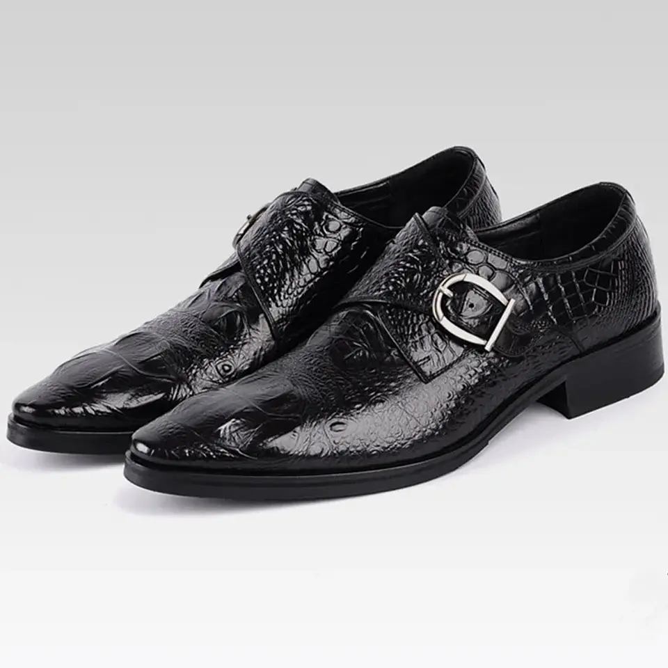 New Oversized Men Shoes Formal Leather Shoes Men Buckle Shoes Luxury Sneakers Comfortable Wearable Dress Shoes Men Casual Shoes 6