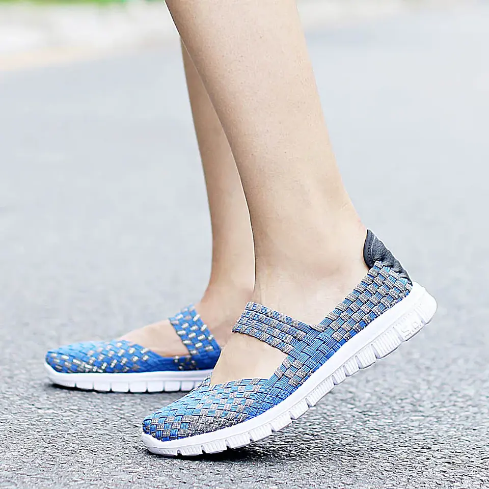 Women Casual Shoes Summer Breathable Handmade Women Woven Shoes Fashion Comfortable LightWeight Wovening Women Shoes 12