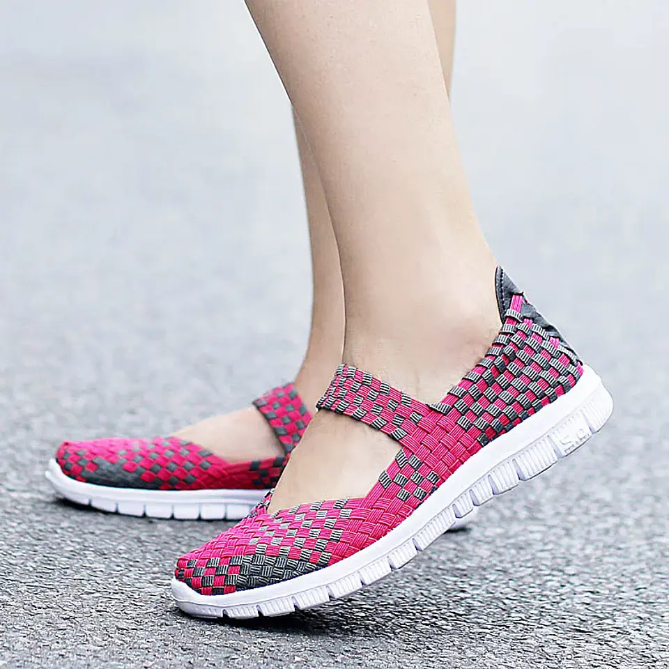 Women Casual Shoes Summer Breathable Handmade Women Woven Shoes Fashion Comfortable LightWeight Wovening Women Shoes 14
