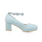 Pumps Spring and autumn fashion Round head Shallow mouth Flower Buckle Thick heel Women's shoes plus size 30-43 high 6cm - Miniatura 14