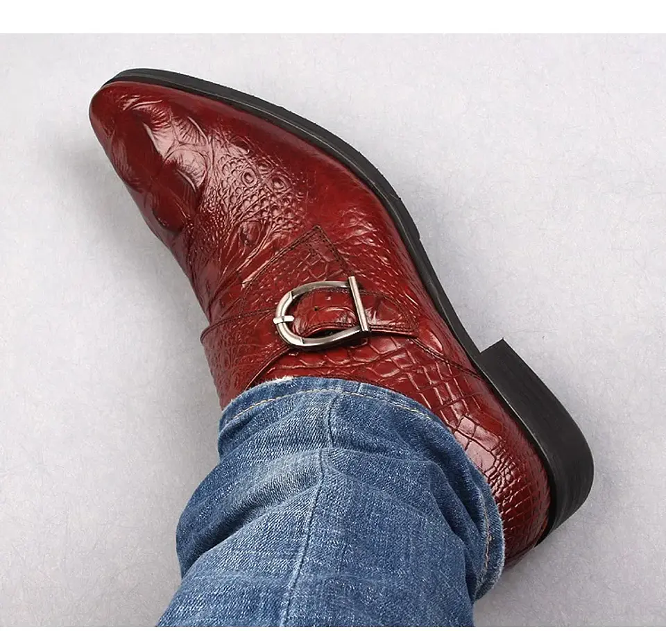 New Oversized Men Shoes Formal Leather Shoes Men Buckle Shoes Luxury Sneakers Comfortable Wearable Dress Shoes Men Casual Shoes 10
