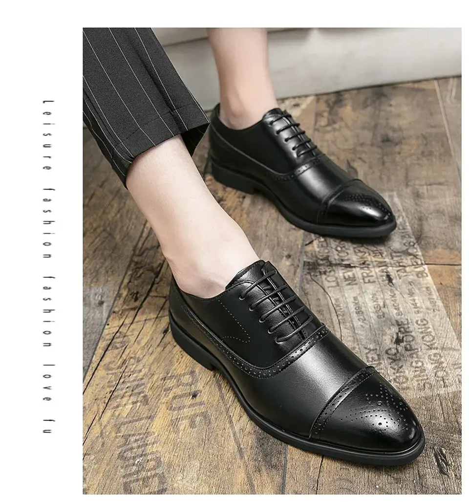 Men's Formal  Shoes Red Sole Fashion Business Casual Party Banquet Daily Retro Carved Lace-up Brogue Dress Wedding Shoes Size 48 14