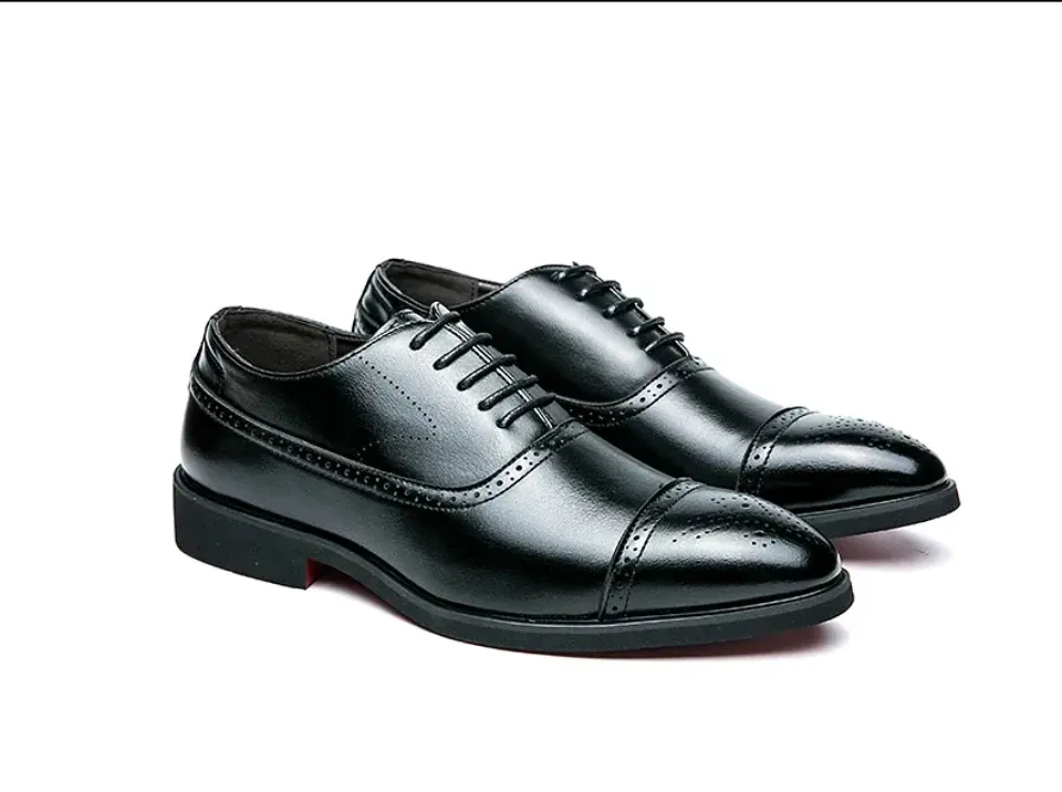 Men's Formal  Shoes Red Sole Fashion Business Casual Party Banquet Daily Retro Carved Lace-up Brogue Dress Wedding Shoes Size 48 15