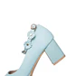 Pumps Spring and autumn fashion Round head Shallow mouth Flower Buckle Thick heel Women's shoes plus size 30-43 high 6cm - Miniatura 16