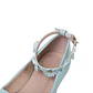 Pumps Spring and autumn fashion Round head Shallow mouth Flower Buckle Thick heel Women's shoes plus size 30-43 high 6cm - Miniatura 17