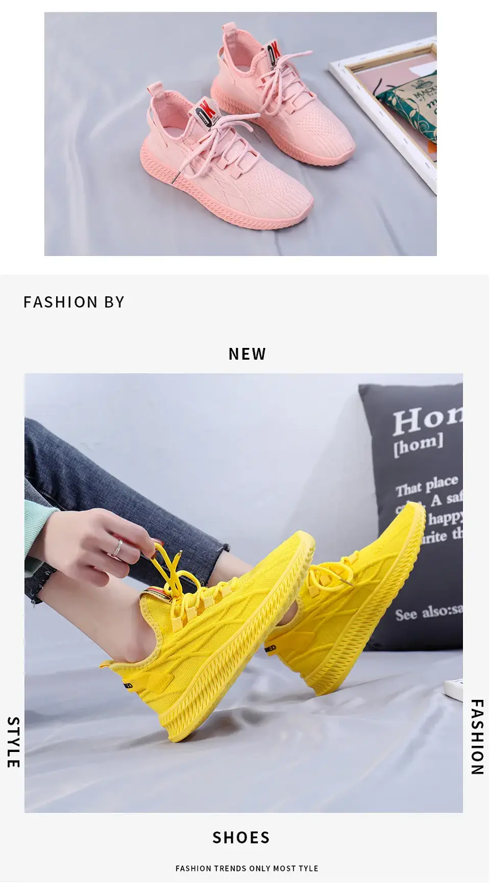 2026 Fashion Spring Female Sneakers Women Shoes Korean Mesh Yellow Ladies Shoes Woman Lace Up Red Black Casual Shoes Breathable 17