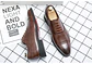 Men's Formal  Shoes Red Sole Fashion Business Casual Party Banquet Daily Retro Carved Lace-up Brogue Dress Wedding Shoes Size 48 - Miniatura 20