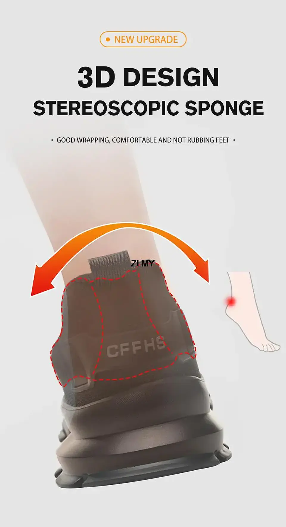 ZLMY NEW Safety Shoes Men Steel Toe Sneaker Lightweight Puncture Proof Safety Work Boots Man Breathable Working Shoes Anti-smash 12