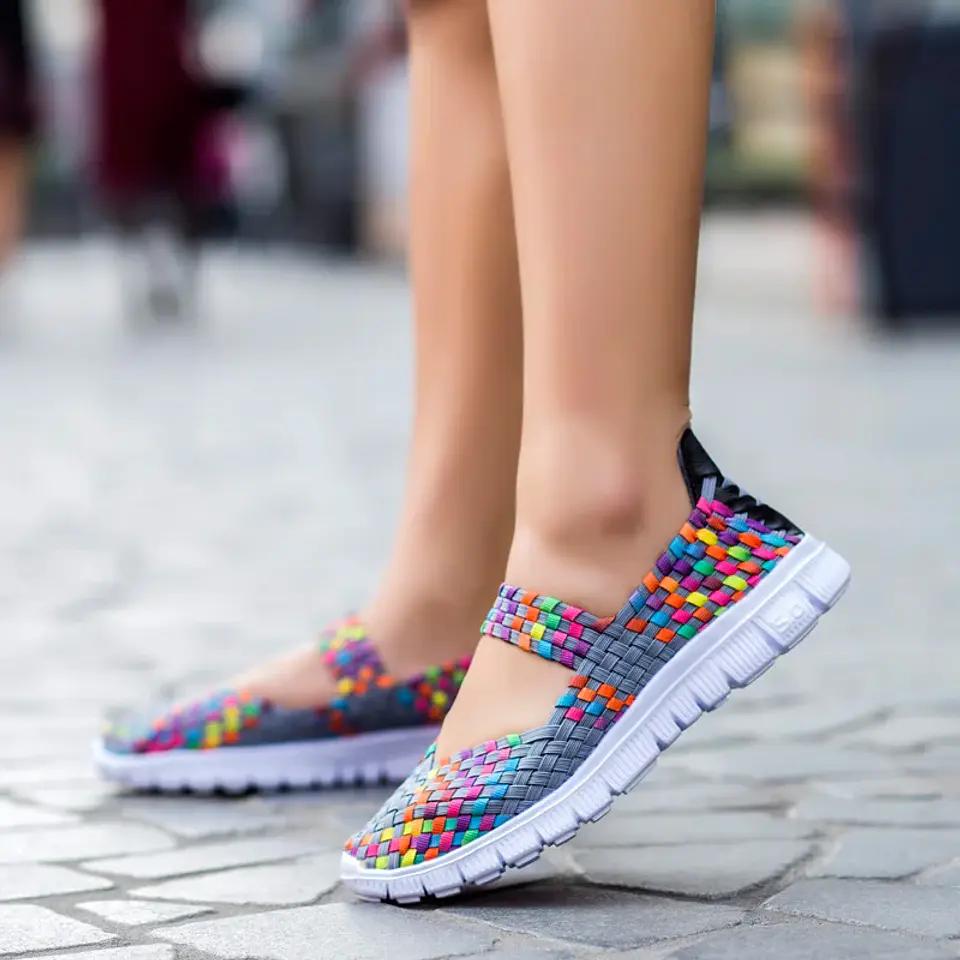Women Casual Shoes Summer Breathable Handmade Women Woven Shoes Fashion Comfortable LightWeight Wovening Women Shoes 20