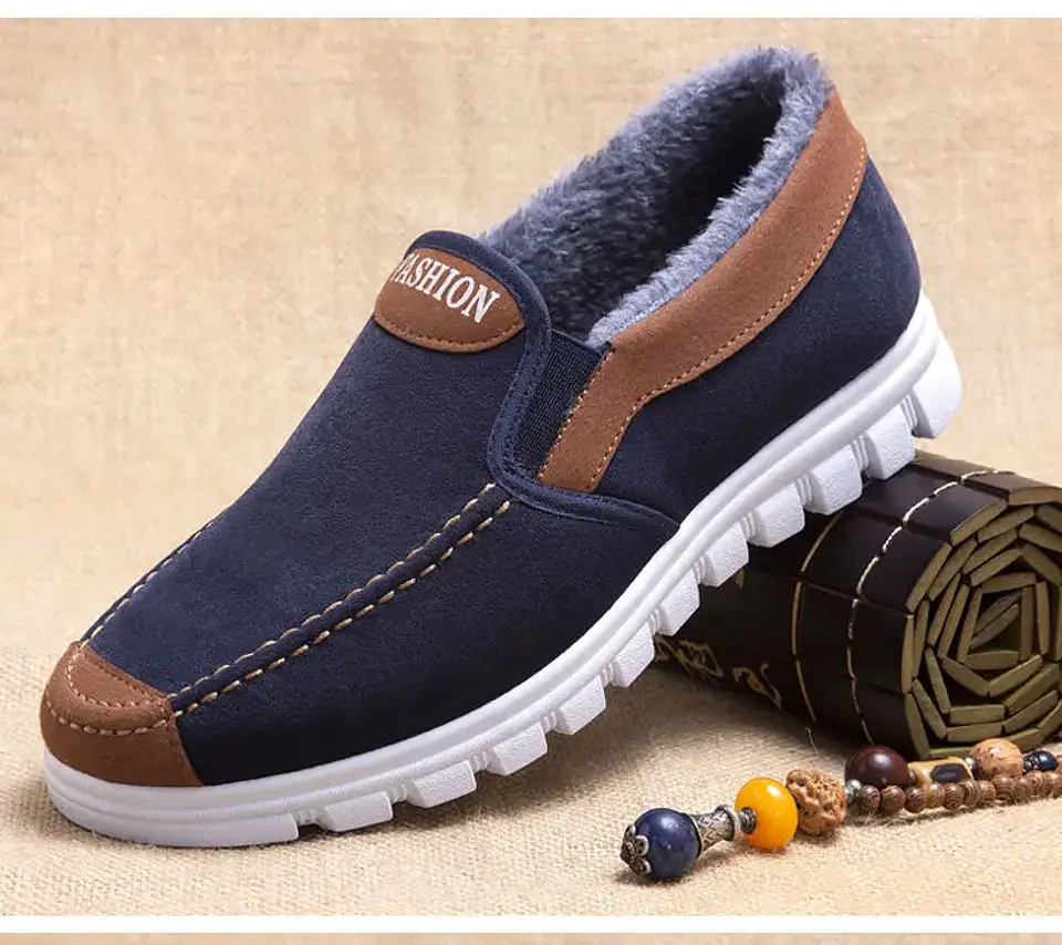 Men's Cotton Shoes Winter Fashion Shoes Men's Snow Boots Plush Thickened Comfortable and Warm Walking Shoes boots men 17