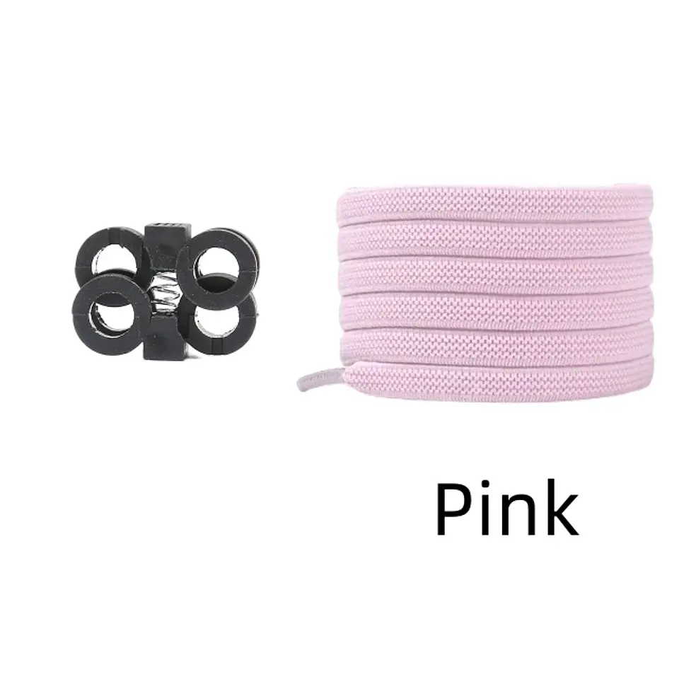Press Lock Shoelaces Without Ties Elastic Spring Clips Laces Sneaker 6MM Widened Flat No Tie Shoe Laces Kids Adult Shoelace Shoe 20