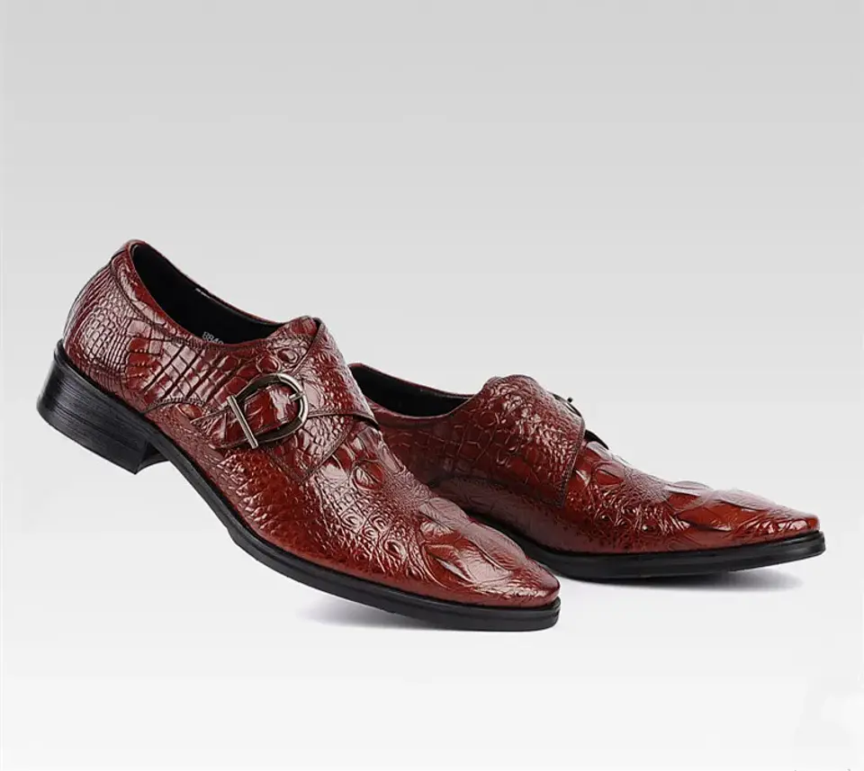 New Oversized Men Shoes Formal Leather Shoes Men Buckle Shoes Luxury Sneakers Comfortable Wearable Dress Shoes Men Casual Shoes 18