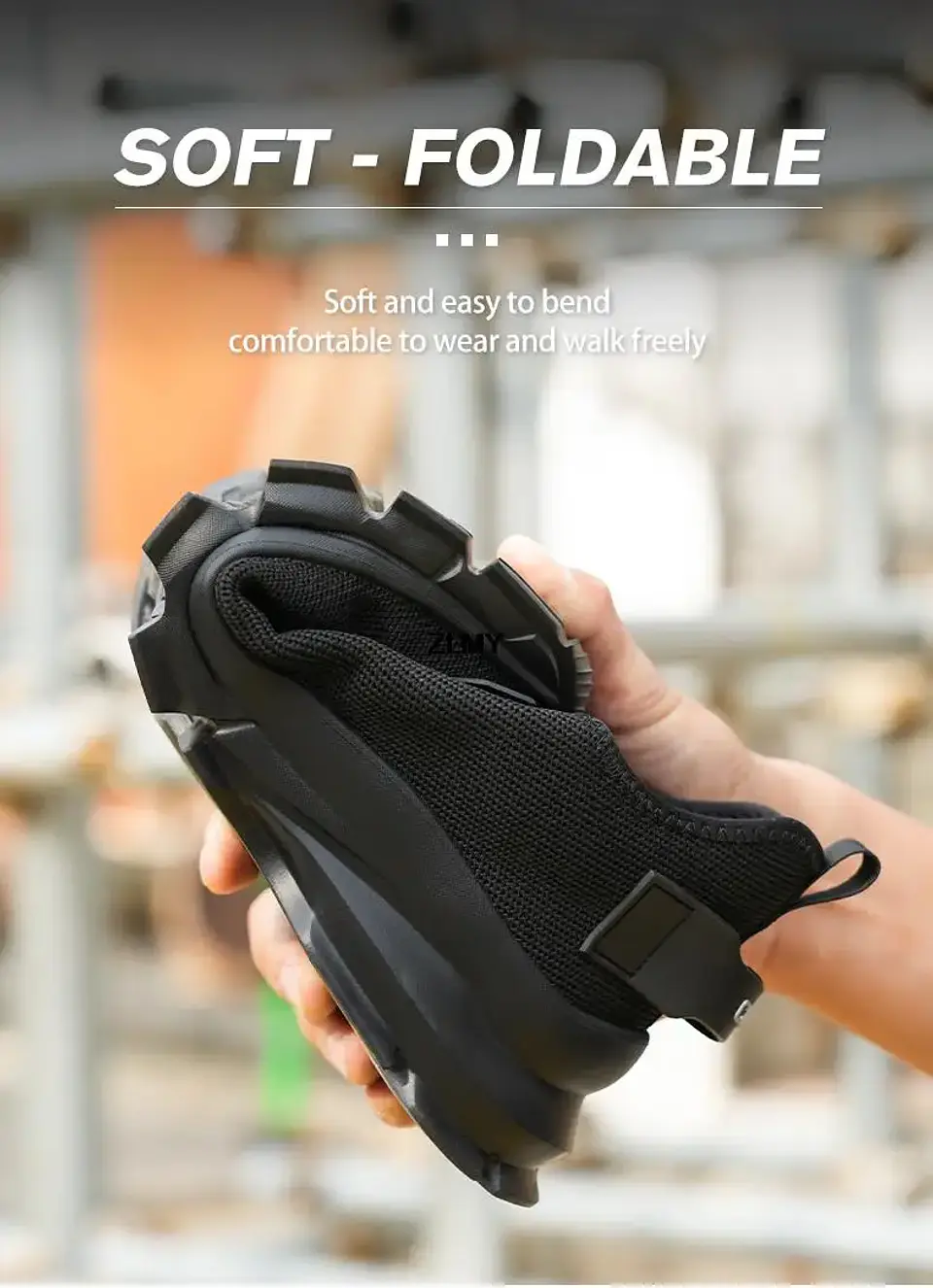 ZLMY NEW Safety Shoes Men Steel Toe Sneaker Lightweight Puncture Proof Safety Work Boots Man Breathable Working Shoes Anti-smash 18