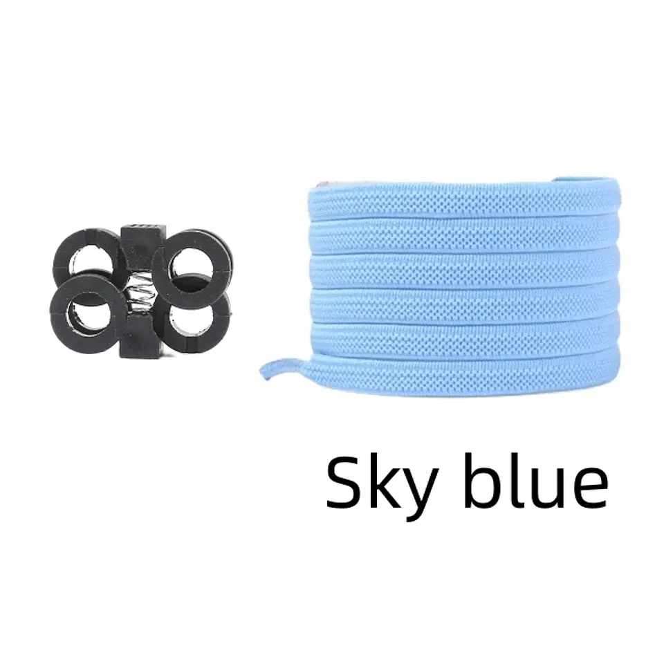 Press Lock Shoelaces Without Ties Elastic Spring Clips Laces Sneaker 6MM Widened Flat No Tie Shoe Laces Kids Adult Shoelace Shoe 22