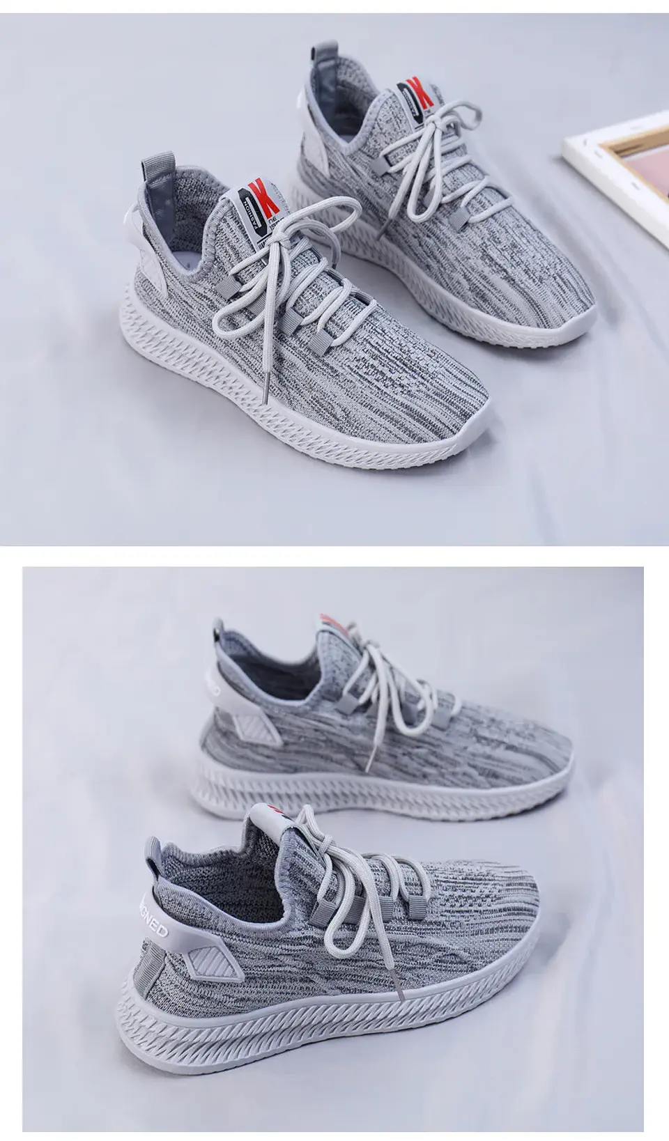 2026 Fashion Spring Female Sneakers Women Shoes Korean Mesh Yellow Ladies Shoes Woman Lace Up Red Black Casual Shoes Breathable 24