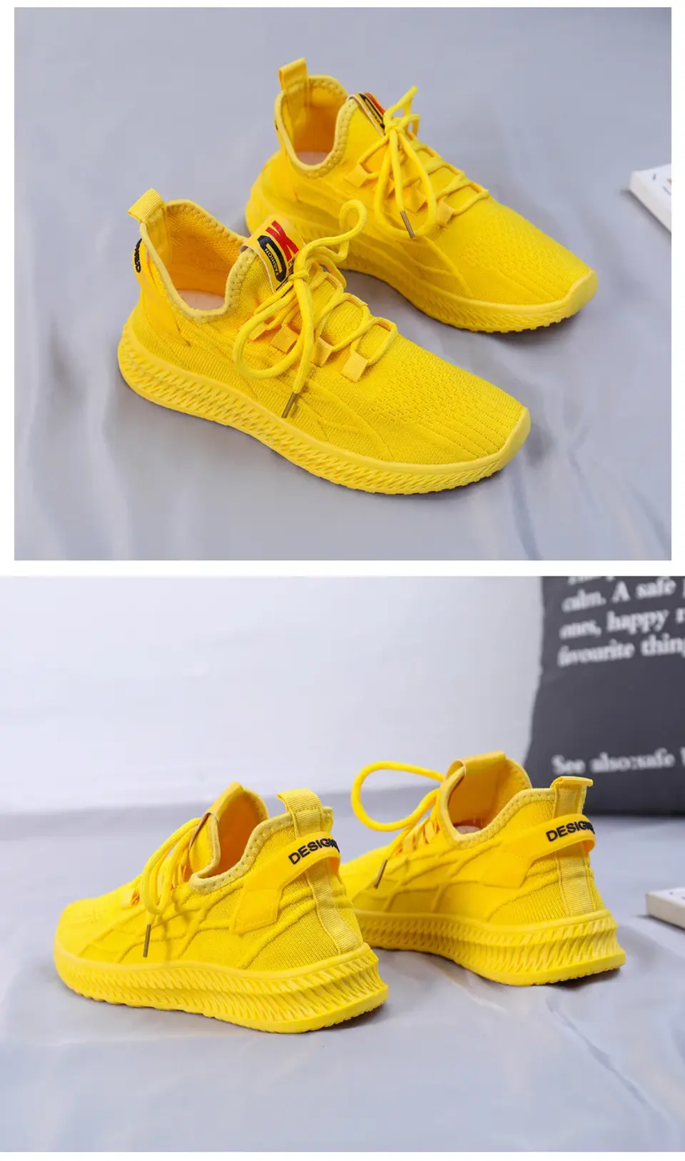 2026 Fashion Spring Female Sneakers Women Shoes Korean Mesh Yellow Ladies Shoes Woman Lace Up Red Black Casual Shoes Breathable 27