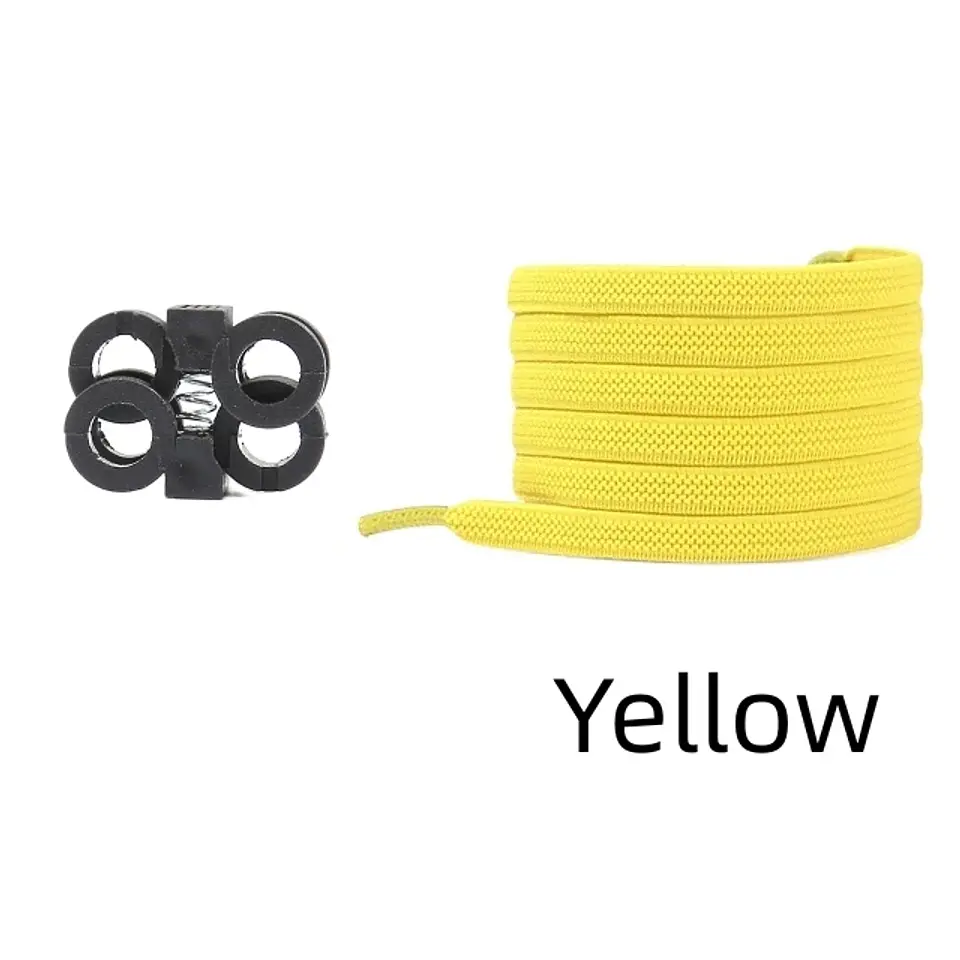 Press Lock Shoelaces Without Ties Elastic Spring Clips Laces Sneaker 6MM Widened Flat No Tie Shoe Laces Kids Adult Shoelace Shoe 25