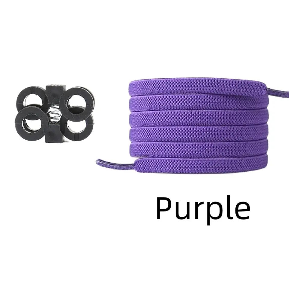 Press Lock Shoelaces Without Ties Elastic Spring Clips Laces Sneaker 6MM Widened Flat No Tie Shoe Laces Kids Adult Shoelace Shoe 36