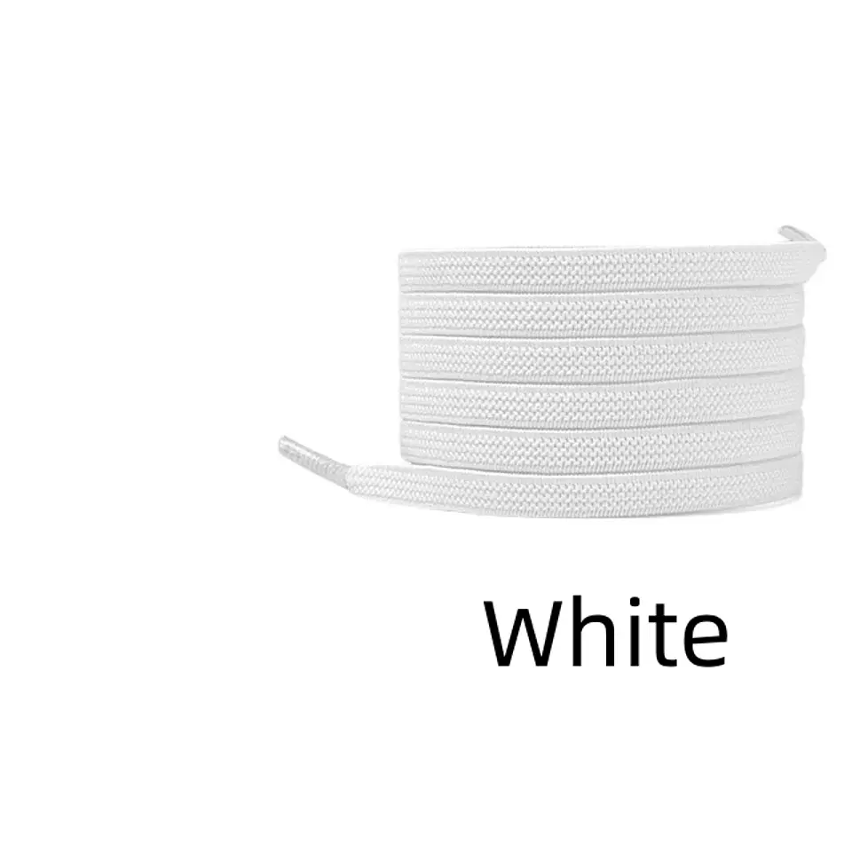 Press Lock Shoelaces Without Ties Elastic Spring Clips Laces Sneaker 6MM Widened Flat No Tie Shoe Laces Kids Adult Shoelace Shoe 39