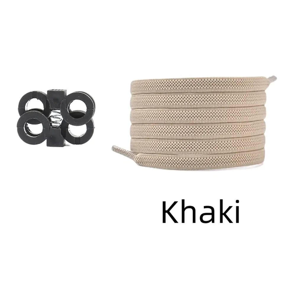 Press Lock Shoelaces Without Ties Elastic Spring Clips Laces Sneaker 6MM Widened Flat No Tie Shoe Laces Kids Adult Shoelace Shoe 50