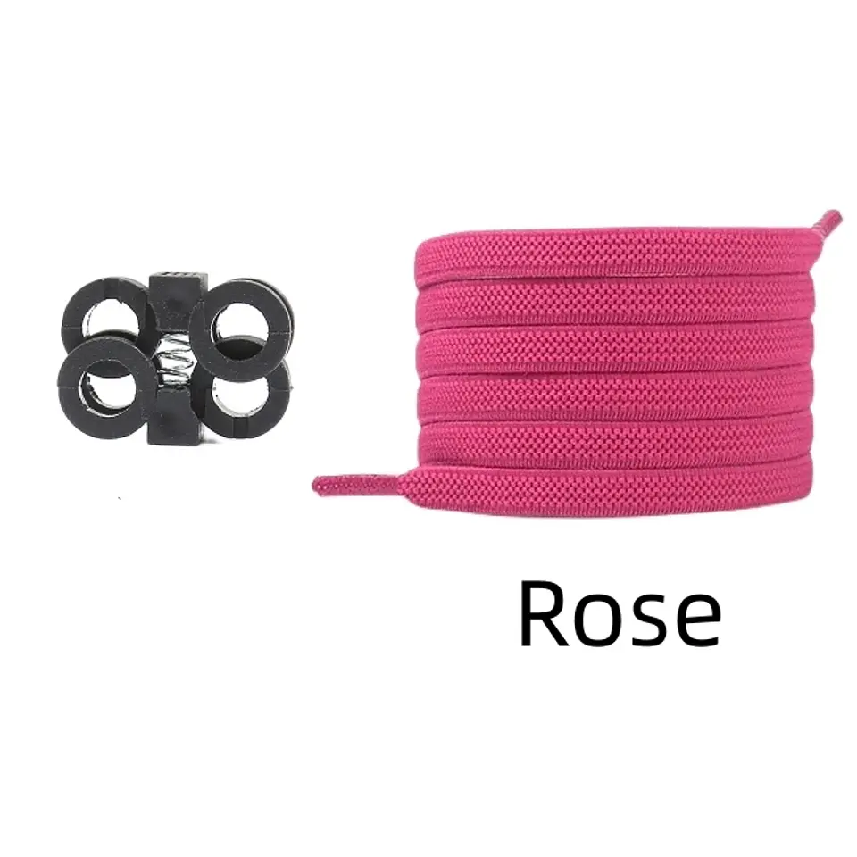 Press Lock Shoelaces Without Ties Elastic Spring Clips Laces Sneaker 6MM Widened Flat No Tie Shoe Laces Kids Adult Shoelace Shoe 51