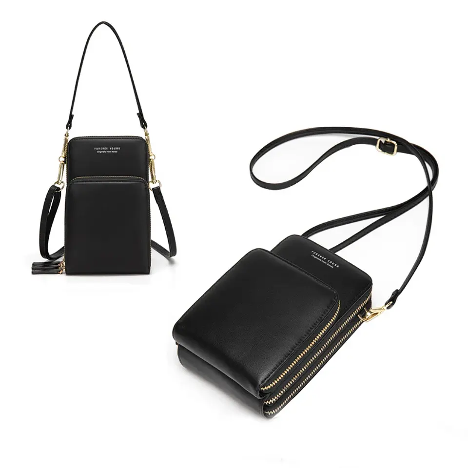 Buylor Summer PU Leather Crossbody Cell Phone Bag Women Mini Wallet Shoulder Card Holder Small Mobile Phone Pouch Messenger Bag 3