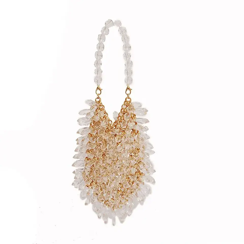 Beaded Handbag Sweet Bride's Handbag Fashion Dinner Bag Banquet Bag Women's Shoulder Bag 6
