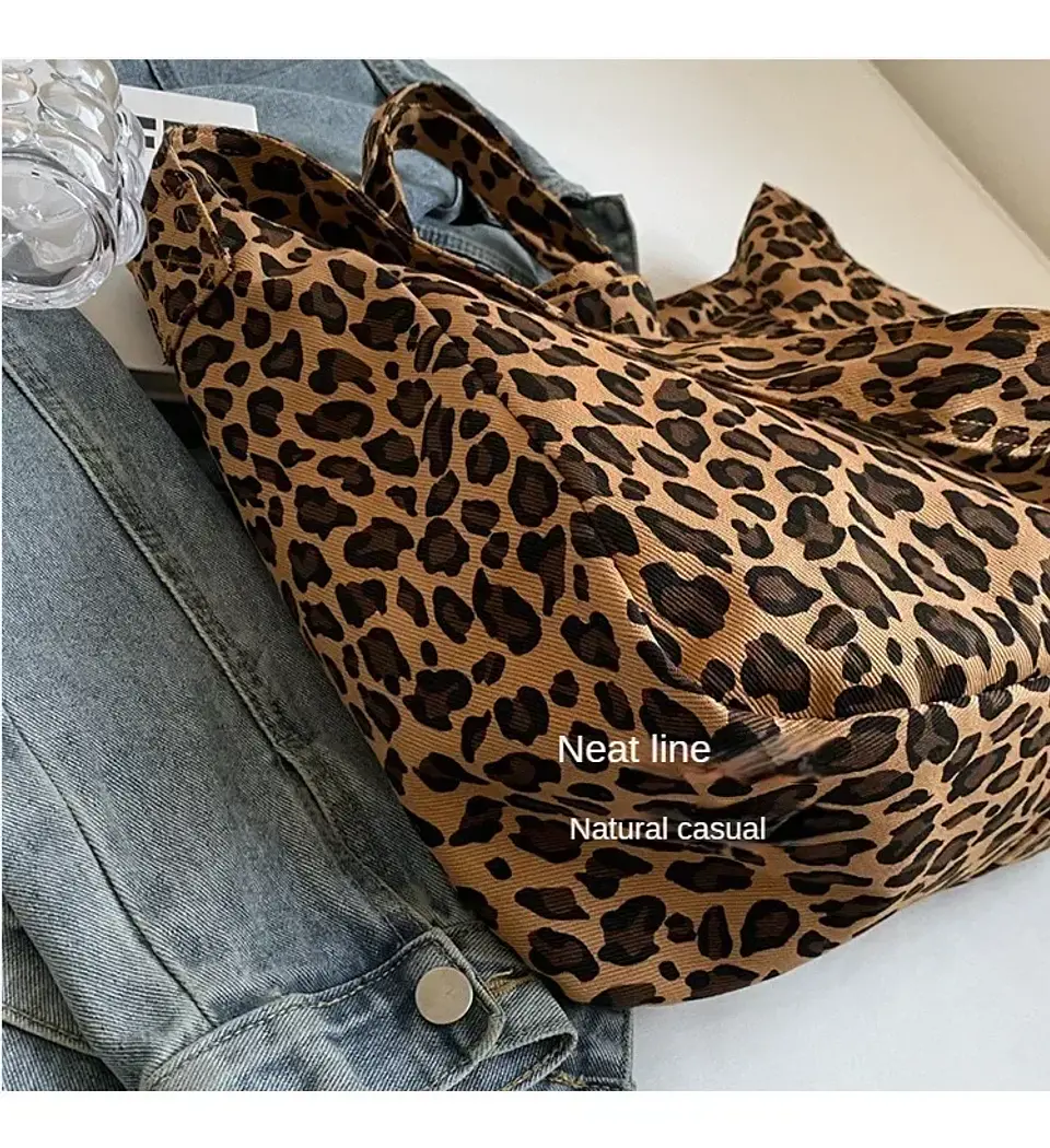 Leopard Design 2024 Korean Fashion Big Crossbody Bags for Women Travel Handbag Lady Shopper Shopping Shoulder Bag Bolsa Feminina 11