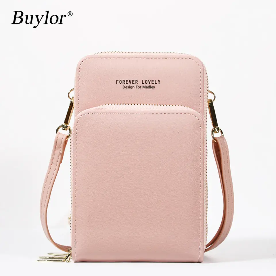 Buylor Summer PU Leather Crossbody Cell Phone Bag Women Mini Wallet Shoulder Card Holder Small Mobile Phone Pouch Messenger Bag 11
