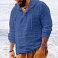 рубашка 2026 Men Shirts Hooded Solid Color Long Sleeve Tops Casual Buttons Cotton Linen Vintage Summer Beach Shirts - Miniatura 10