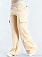 Ropa Mujer Fashion Solid Color Casual Pocket Versatile Pant Spring Temperament Commuting Loose Personality Sports Straight Pants - Miniatura 3