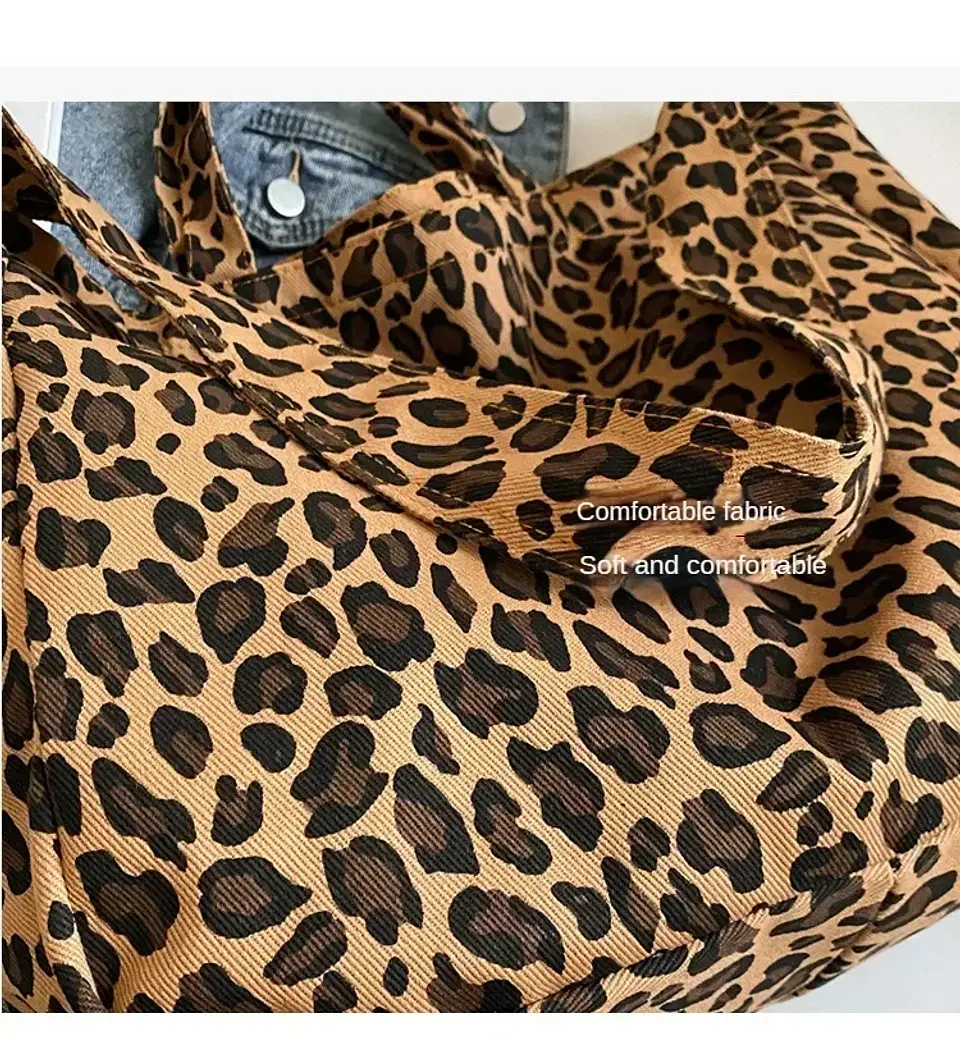 Leopard Design 2024 Korean Fashion Big Crossbody Bags for Women Travel Handbag Lady Shopper Shopping Shoulder Bag Bolsa Feminina 14