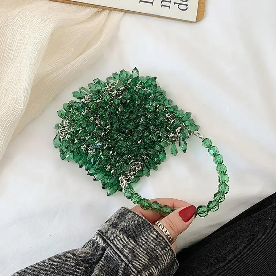 Beaded Handbag Sweet Bride's Handbag Fashion Dinner Bag Banquet Bag Women's Shoulder Bag 18