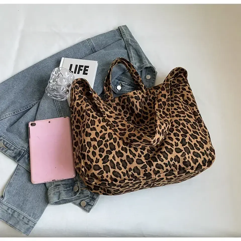 Leopard Design 2024 Korean Fashion Big Crossbody Bags for Women Travel Handbag Lady Shopper Shopping Shoulder Bag Bolsa Feminina 21