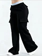 Ropa Mujer Fashion Solid Color Casual Pocket Versatile Pant Spring Temperament Commuting Loose Personality Sports Straight Pants - Miniatura 10