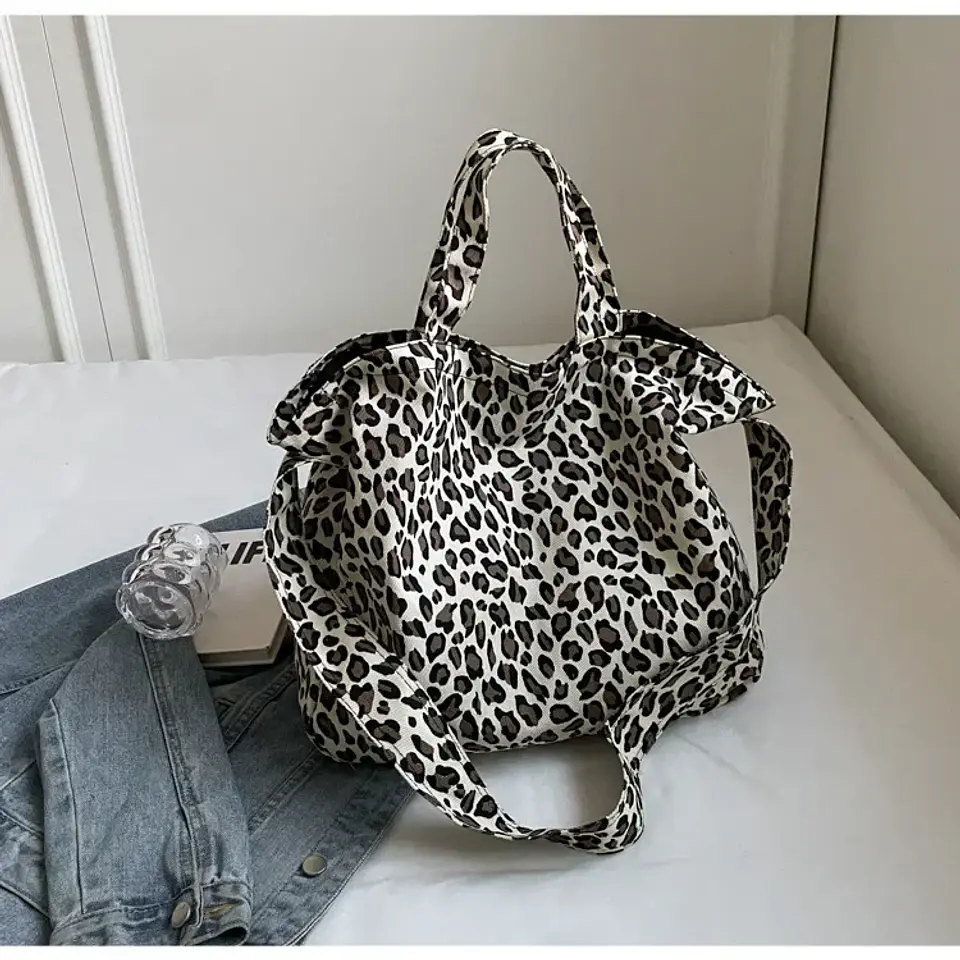Leopard Design 2024 Korean Fashion Big Crossbody Bags for Women Travel Handbag Lady Shopper Shopping Shoulder Bag Bolsa Feminina 22
