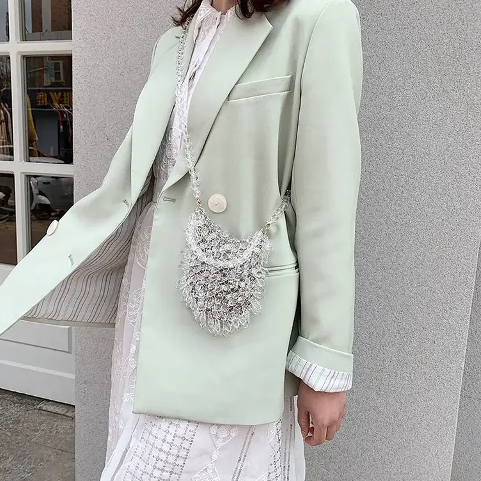 Beaded Handbag Sweet Bride's Handbag Fashion Dinner Bag Banquet Bag Women's Shoulder Bag 24