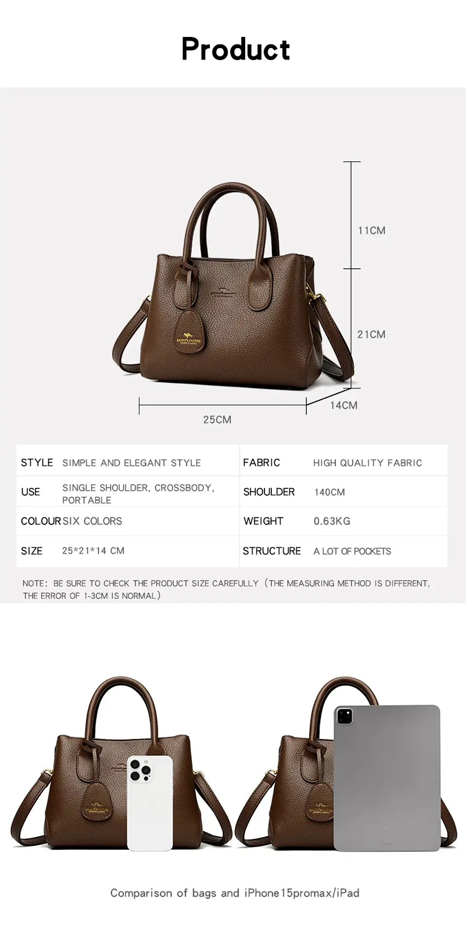 3-layer Design Women's Handbags Luxury Shoulder Crossbody Bags High Quality Soft Leather Bag Ladies Fashion Messenger Sac A Main 17