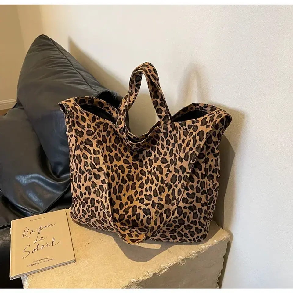 Leopard Design 2024 Korean Fashion Big Crossbody Bags for Women Travel Handbag Lady Shopper Shopping Shoulder Bag Bolsa Feminina 25